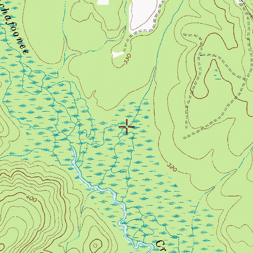 Topographic Map of Choctahatchee Creek, GA