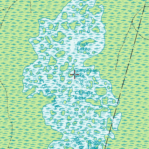 Topographic Map of Christie Lake, GA
