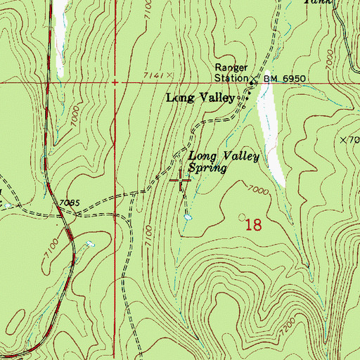 Topographic Map of Long Valley Spring, AZ