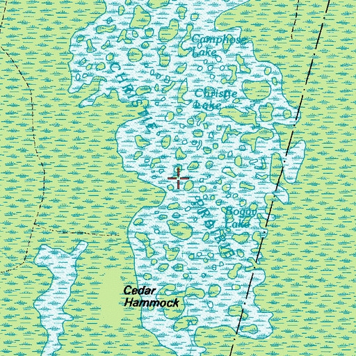 Topographic Map of Christie Prairie, GA