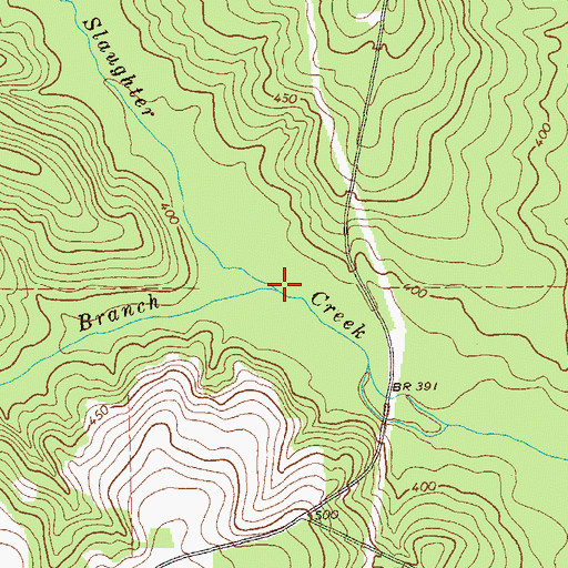 Topographic Map of Christmas Branch, GA