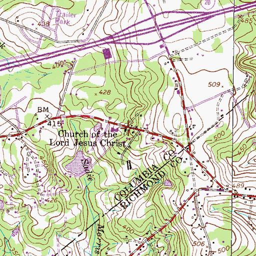 Topographic Map of Church of the Lord Jesus Christ, GA