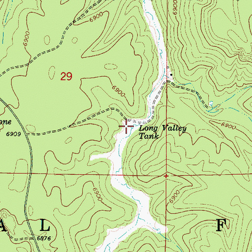 Topographic Map of Long Valley Tank, AZ