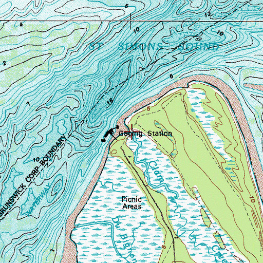 Topographic Map of Clam Creek, GA