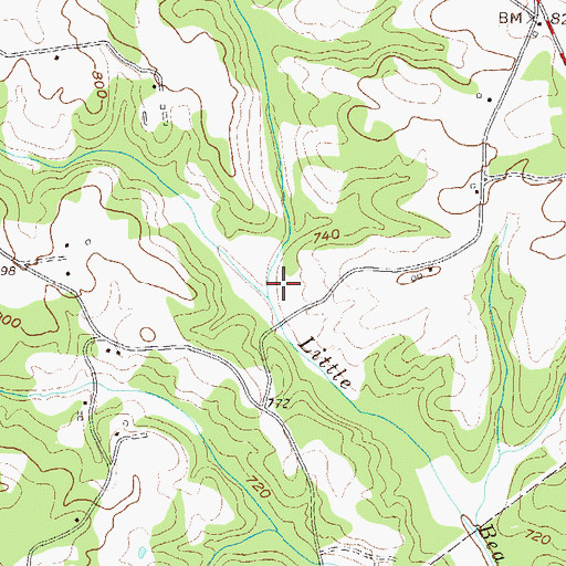 Topographic Map of Clarks Creek, GA