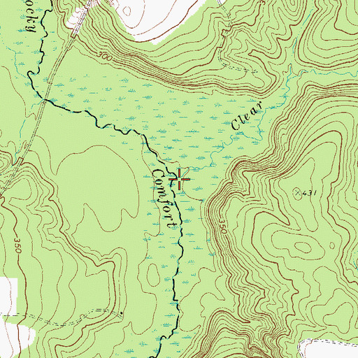Topographic Map of Clear Creek, GA