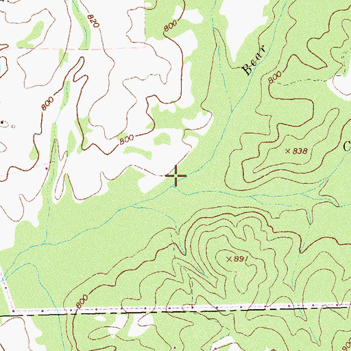 Topographic Map of Clear Creek, GA