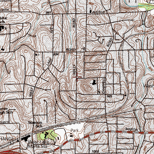 Topographic Map of Clement School, GA