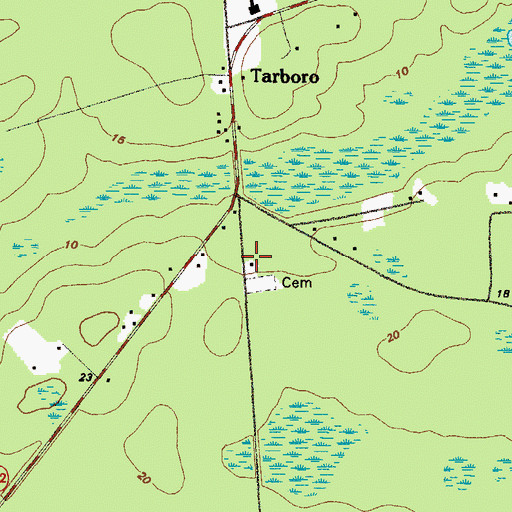 Topographic Map of Clinchs Chapel, GA