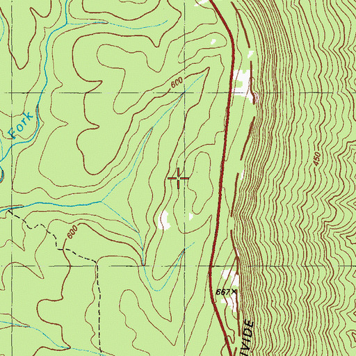 Topographic Map of Cloudland Canyon State Park, GA