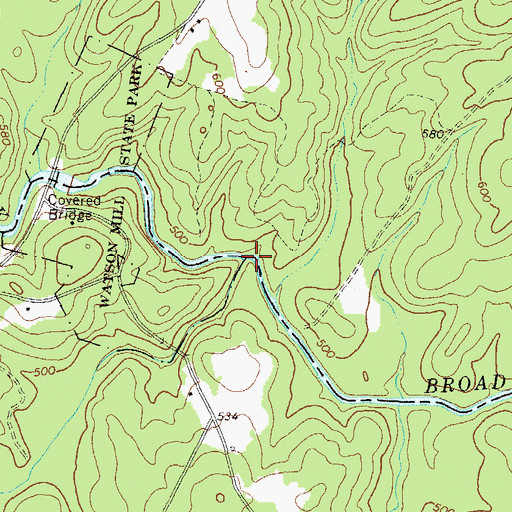 Topographic Map of Clouds Creek, GA