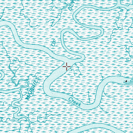 Topographic Map of Clubbs Creek, GA