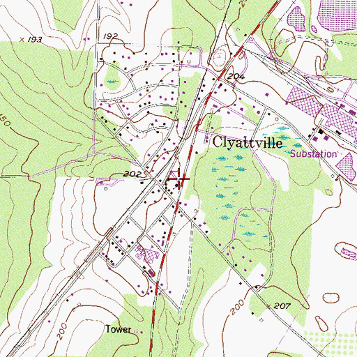 Topographic Map of Clyattville, GA