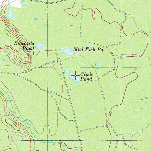 Topographic Map of Clyde Pond, GA