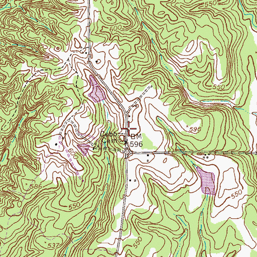 Topographic Map of Cobb Cemetery, GA