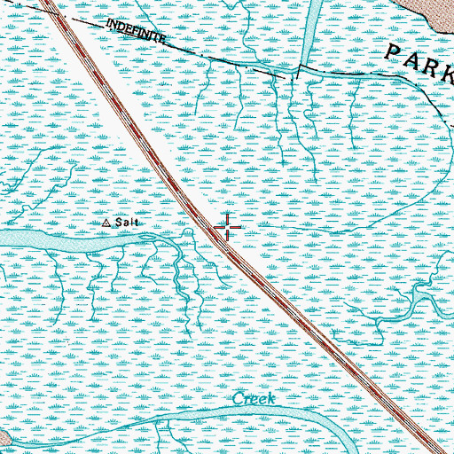 Topographic Map of Cobb Creek, GA