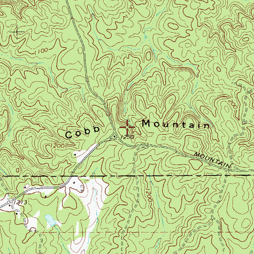 Topographic Map of Cobb Mountain, GA