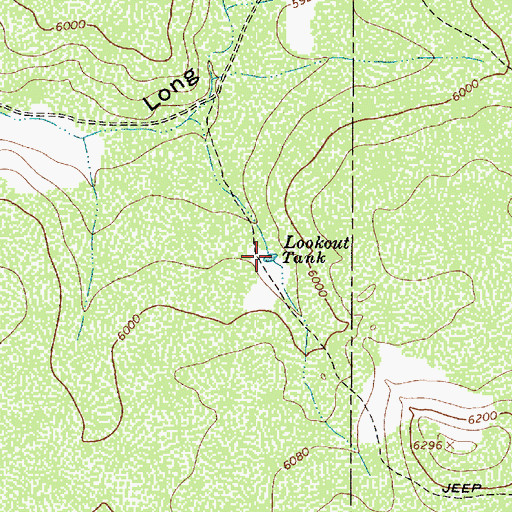 Topographic Map of Lookout Tank, AZ