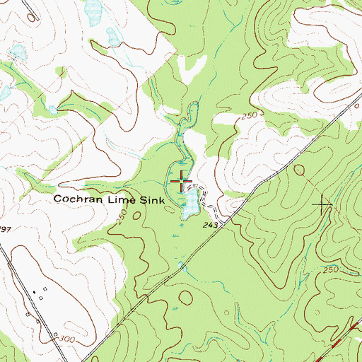 Topographic Map of Cochran Lime Sink, GA