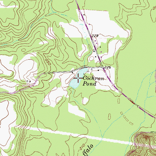 Topographic Map of Cochran Pond, GA