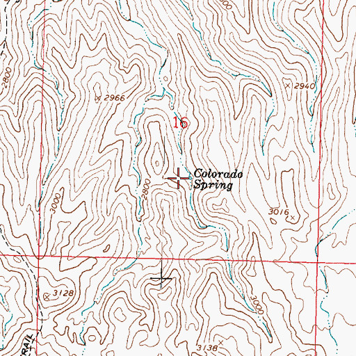 Topographic Map of Colorado Spring, AZ