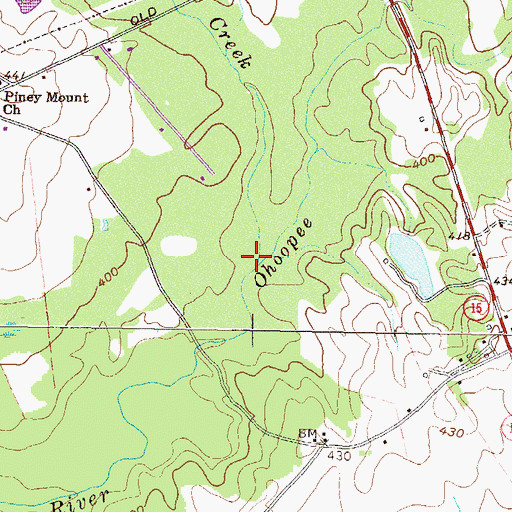 Topographic Map of Cold Creek, GA