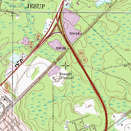 Topographic Map of Coleman Branch, GA