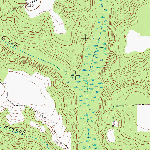 Topographic Map of Collins Mill Creek, GA