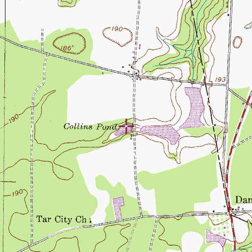 Topographic Map of Collins Pond, GA