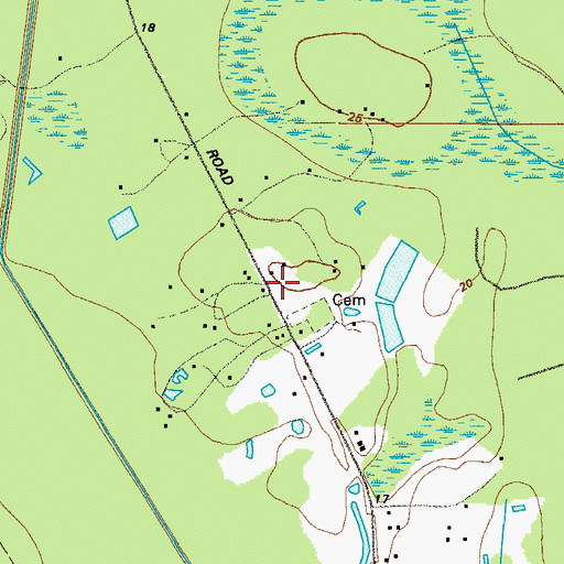 Topographic Map of Coneys Temple, GA
