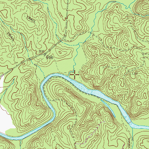 Topographic Map of Conn Creek, GA