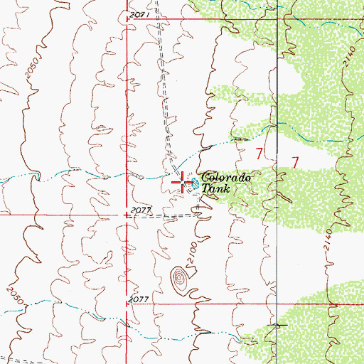 Topographic Map of Colorado Tank, AZ
