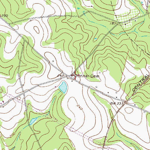 Topographic Map of Conner Cemetery, GA