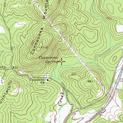 Topographic Map of Connesena Spring, GA