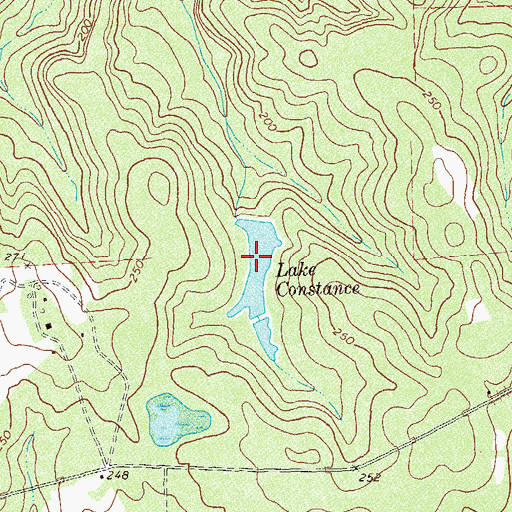 Topographic Map of Lake Constance, GA