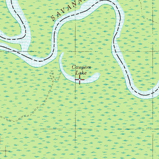Topographic Map of Conyers Lake, GA