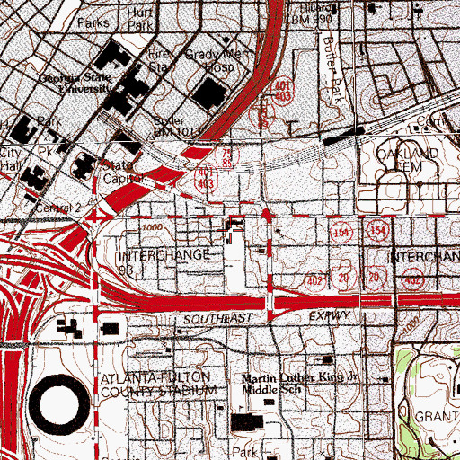 Topographic Map of Cook Elementary School, GA