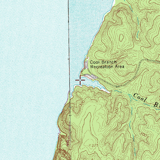 Topographic Map of Cool Branch, GA