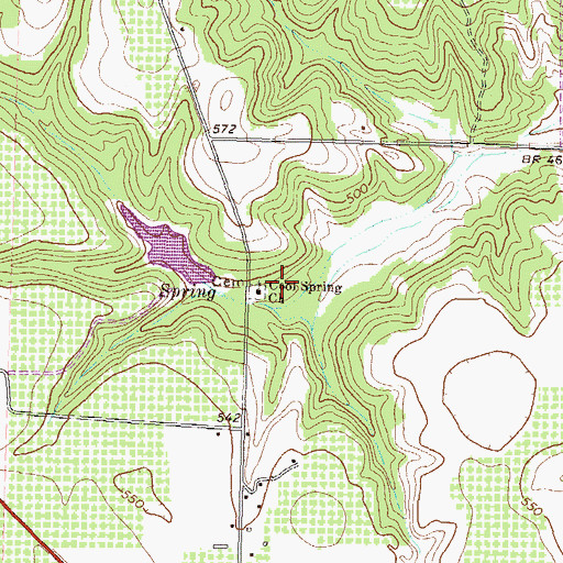 Topographic Map of Cool Spring Church, GA