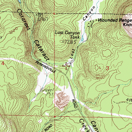 Topographic Map of Lost Canyon, AZ