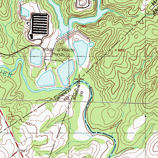 Topographic Map of Cooper Creek, GA