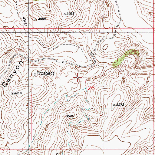 Topographic Map of Lost Dog Canyon, AZ