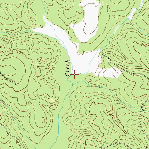 Topographic Map of Copeland Creek, GA