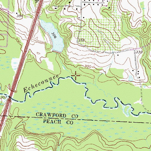 Topographic Map of Coppas Branch, GA