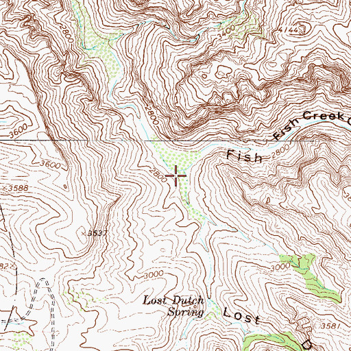 Topographic Map of Lost Dutch Canyon, AZ