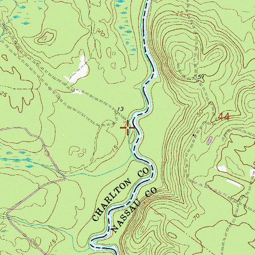 Topographic Map of Cornhouse Creek, GA