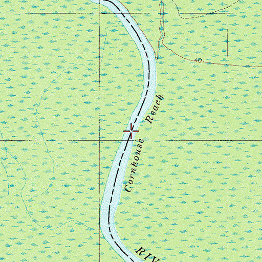 Topographic Map of Cornhouse Reach, GA
