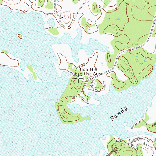 Topographic Map of Cotton Hill Public Use Area, GA