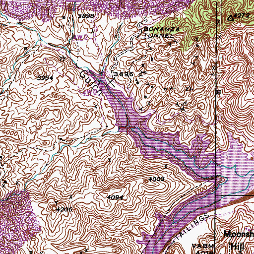 Topographic Map of Lost Gulch, AZ