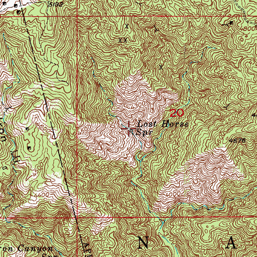 Topographic Map of Lost Horse Spring, AZ